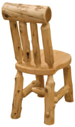 Cedar Bistro Lumberjack Side Chair | Cedar Log Dining Chair - Image 2