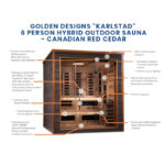 6-Person Outdoor Hybrid Sauna | Golden Design Karlstad Series | Outdoor Infrared Sauna - Image 11