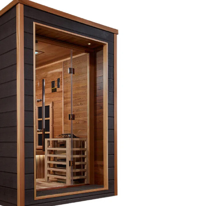 6-Person Outdoor Hybrid Sauna | Golden Design Karlstad Series | Outdoor Infrared Sauna - Image 4