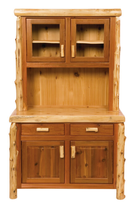 cedar log buffet hutch