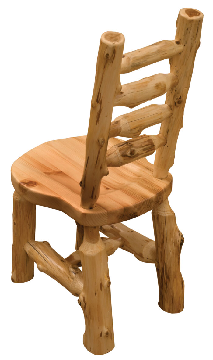 Cedar Bistro Ladder-back Side Chair | Cedar Log Dining Chair - Image 3