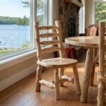 Cedar Ladder-back Log Side Chair | Cedar Log Dining Chair - Image 5