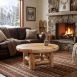 Cedar Log Circle Coffee Table | 2 Sizes - Image 4
