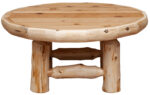 Cedar Log Circle Coffee Table | 2 Sizes - Image 2