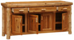 Cedar Log 75-inch Buffet | Handcrafted Rustic Dining Buffet - Image 2