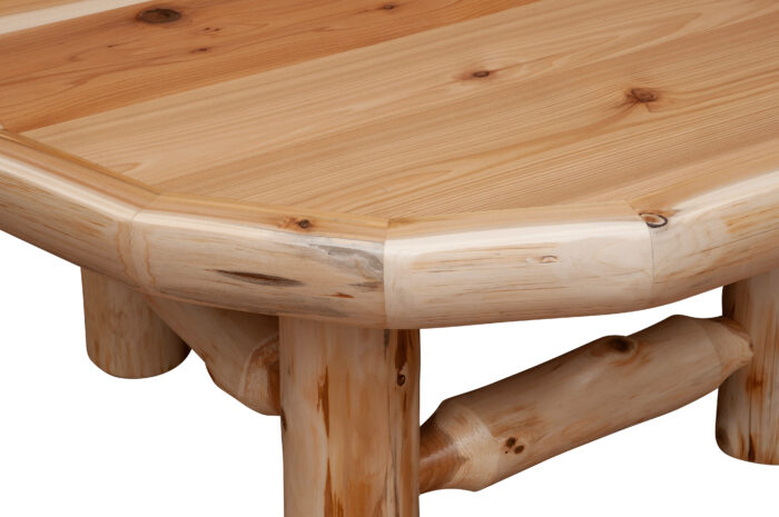 Cedar Log Circle Coffee Table | 2 Sizes - Image 3