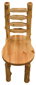Cedar Bistro Ladder-back Side Chair | Cedar Log Dining Chair - Image 2