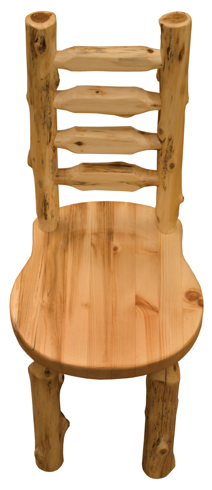 Cedar Bistro Ladder-back Side Chair | Cedar Log Dining Chair - Image 2