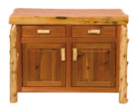 Cedar Log 48 Inch Buffet | Handcrafted Rustic Cedar Buffet