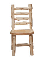 Cedar Ladder-back Log Side Chair | Cedar Log Dining Chair - Image 3