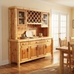Cedar Log 75-inch Buffet & Hutch - with Wine Rack | Cedar Log Buffet Hutch - Image 2