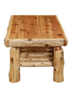 Cedar Log Rectangle Coffee Table | 3 Sizes - Image 3