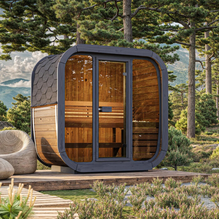 3 Person Outdoor Home Sauna Kit | SaunaLife Mini Cube Sauna | 6.5 x 4' | 141 cu. ft - Image 10