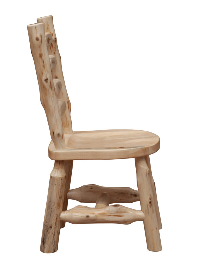 Cedar Ladder-back Log Side Chair | Cedar Log Dining Chair - Image 2