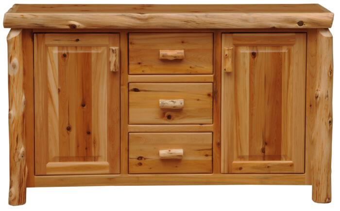 Cedar Log Sideboard | Cedar Log Buffet Hutch - Image 3