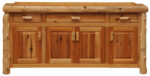 Cedar Log 75-inch Buffet | Handcrafted Rustic Dining Buffet - Image 3