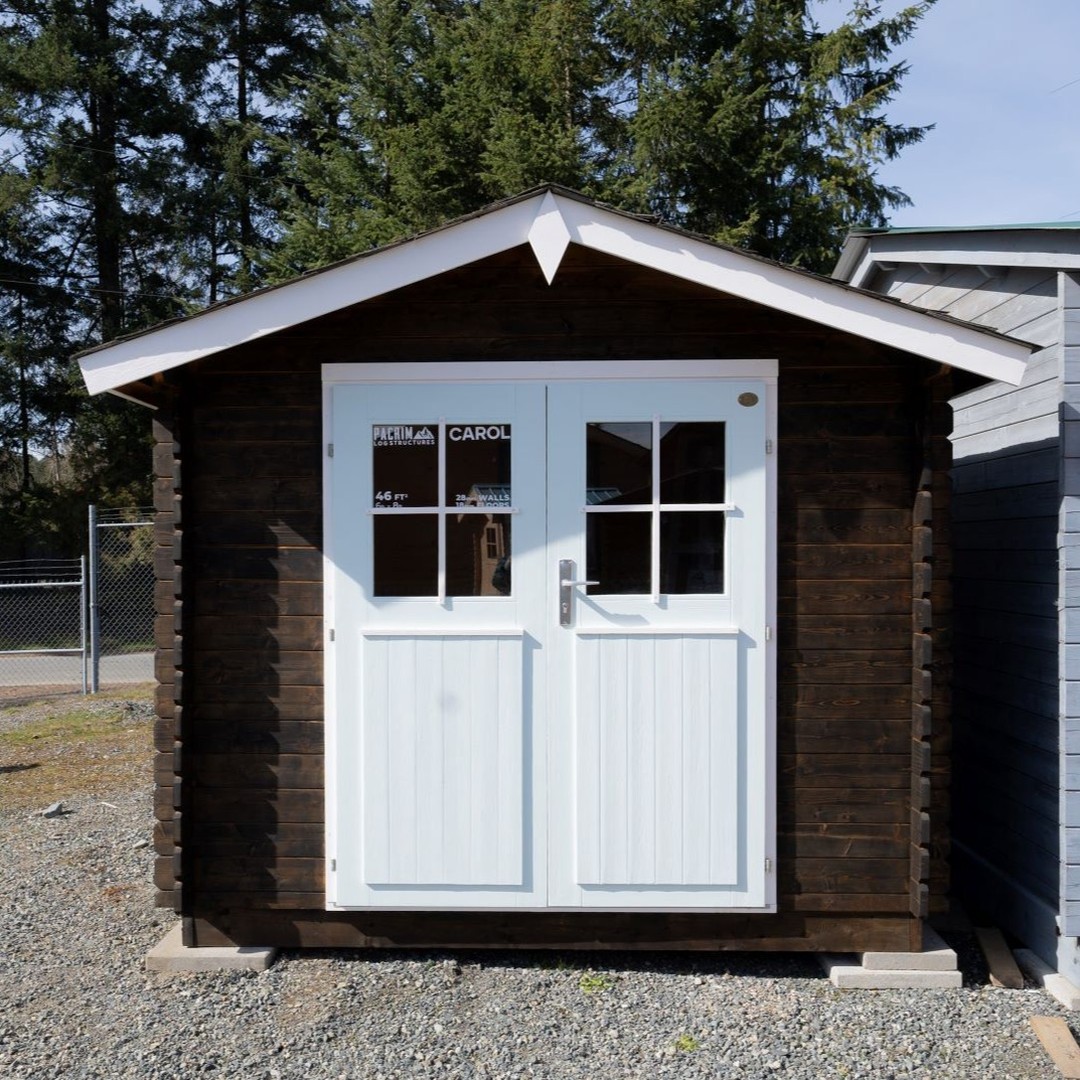 Painted exterior of The Workhorse Shed backyard structure