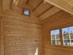 The Hudson Bunkie log cabin kit style bunkie with loft