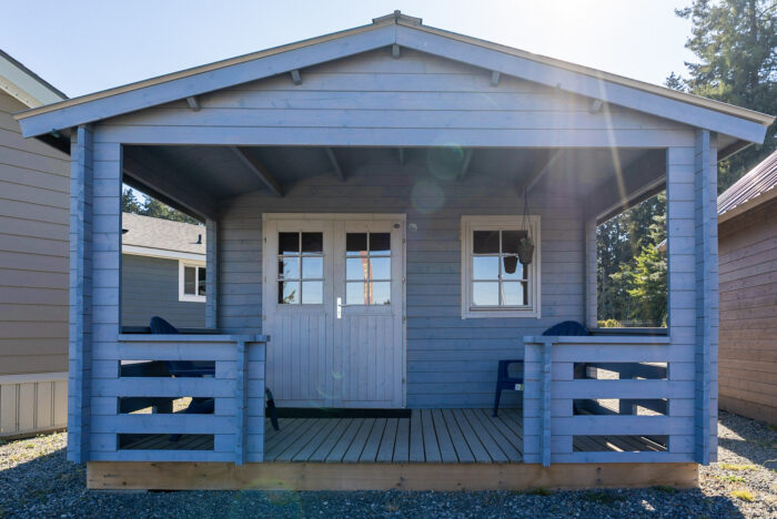 Interior of Big Sky Cabin used as a custom dog cabin
