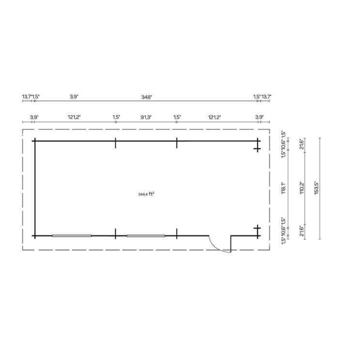 Wood garage kit for tools trailers and outdoor equipment