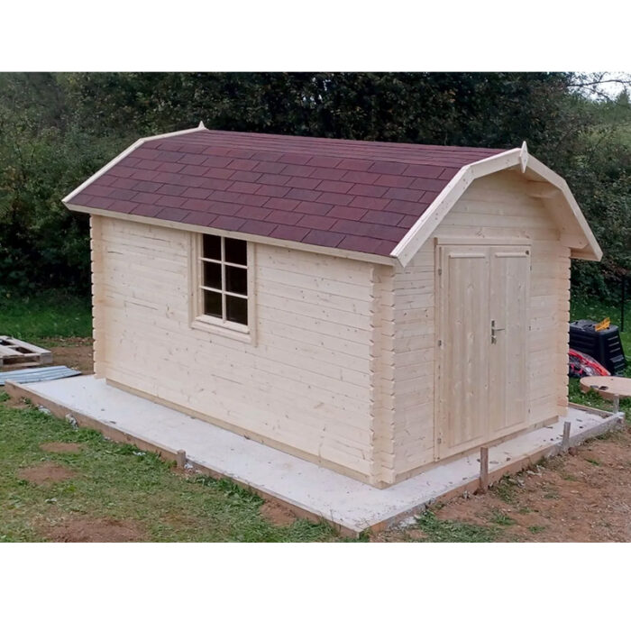 Floating wood base option for barn shed installation