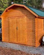 She shed exterior with rustic barn shed design