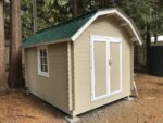Black metal roof option for rustic barn shed