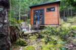 Concrete pad base for backyard wood shed