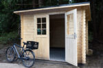 Settler Storage Shed with timber-style exterior