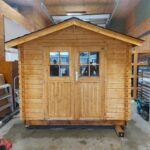 Workhorse Shed before and after finished backyard structure