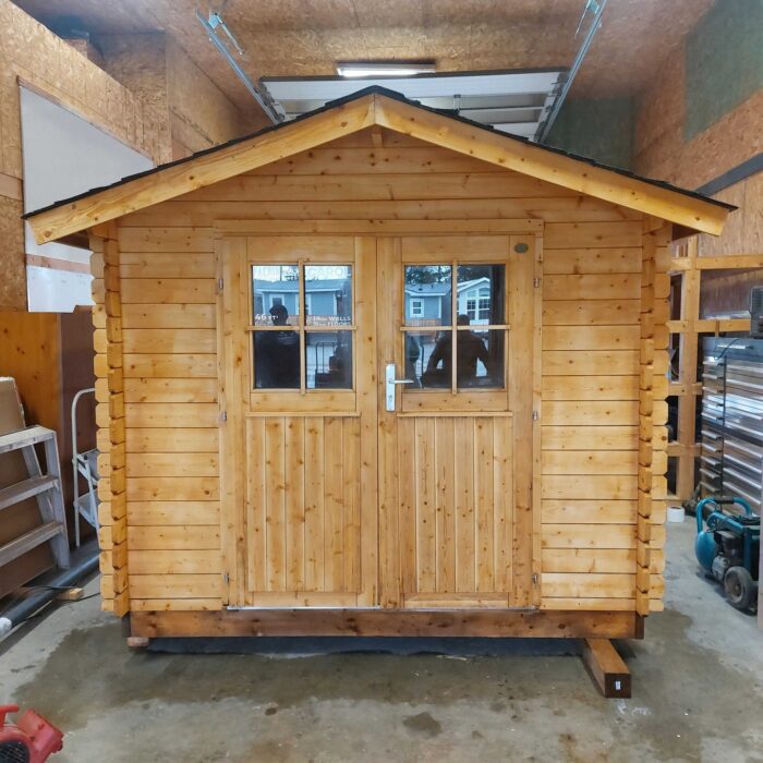 Workhorse Shed before and after finished backyard structure