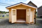 DIY shed for backyard studio, hobby room, or guest space