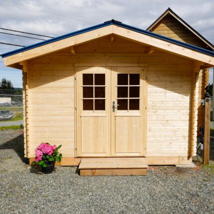 Backyard DIY shed used as a pottery studio
