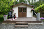 3-season cabin setup using a backyard studio bunkie