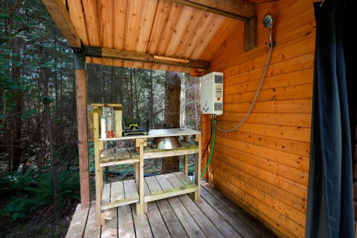 Roosevelt Garden Studio used as a white backyard office