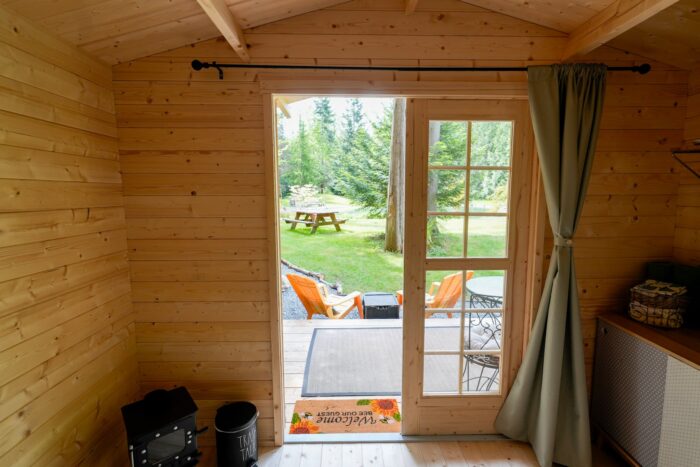Private work from home office inside garden studio