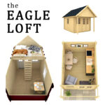 The Eagle Loft Bunkie bunkie cabin kit with loft space
