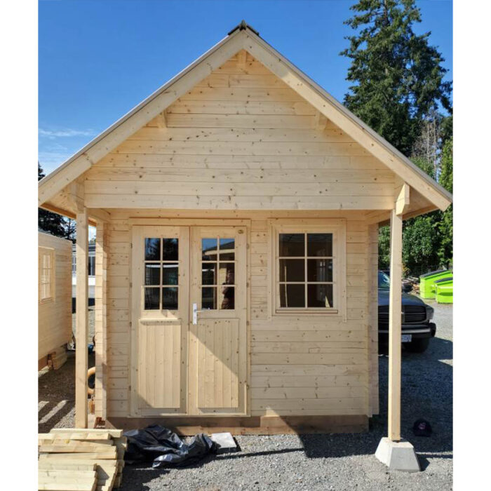 Bunkie loft used for storage and gear