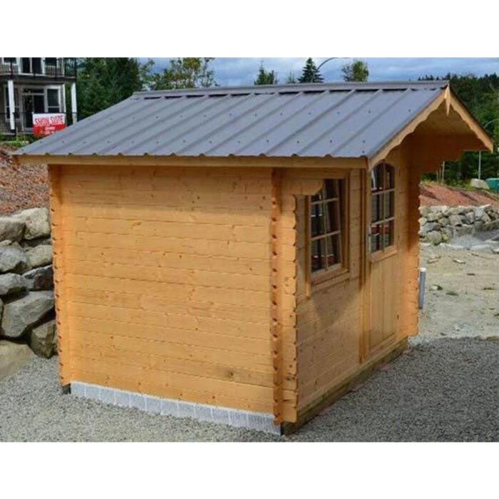 Wooden shed for cabin storage and backyard organization