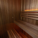 Indoor dry sauna for couples families and home wellness spaces