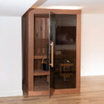 Small indoor electric sauna available from Cedar Sense