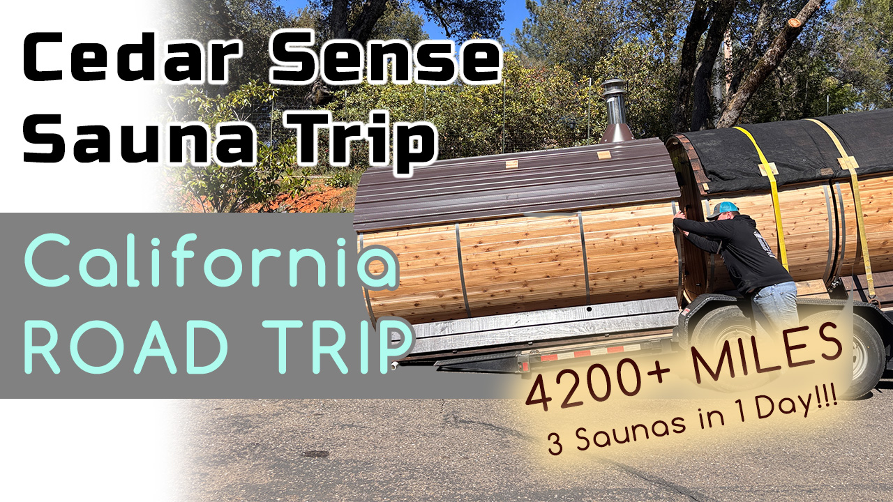 Cedar Sense Sauna Trip playlist thumbnail from a California road trip delivery
