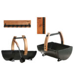 Harvia Legend Sauna Accessory Package | Sauna Bucket, Ladle, Firewood Carrier, Thermometer, & Clothes Hanger