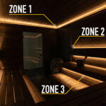 Three-Zone Linear White LED Neon Sauna Light Kit