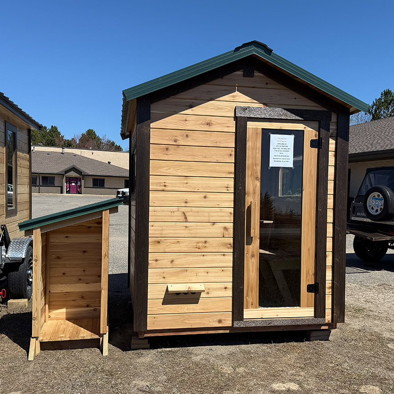 Nordheim Loki sauna with right-side window and door configuration