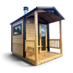 4 person Nordheim Loki outdoor cabin sauna delivered fully assembled