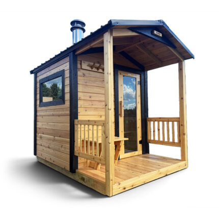 4 person Nordheim Loki outdoor cabin sauna delivered fully assembled