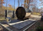 4 Person Outdoor Barrel Sauna | Sauna Life | Model E7G | Glass Front - Image 13