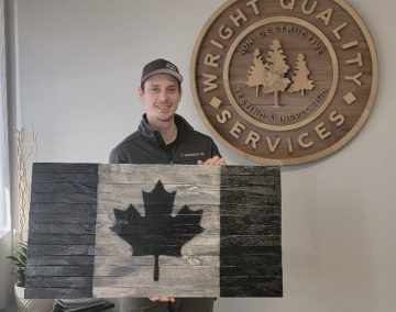 canadian custom wooden flag